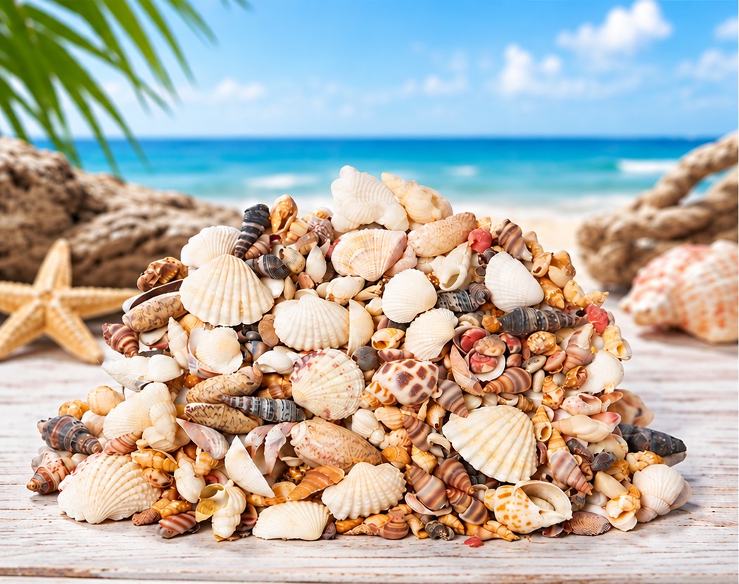 Assorted Decorative Shell Mix - Decorative Shells for Aquarium, Vase Filler & DIY Craft (100g Pack)